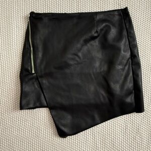 Blush Asymmetrical Black Skirt
